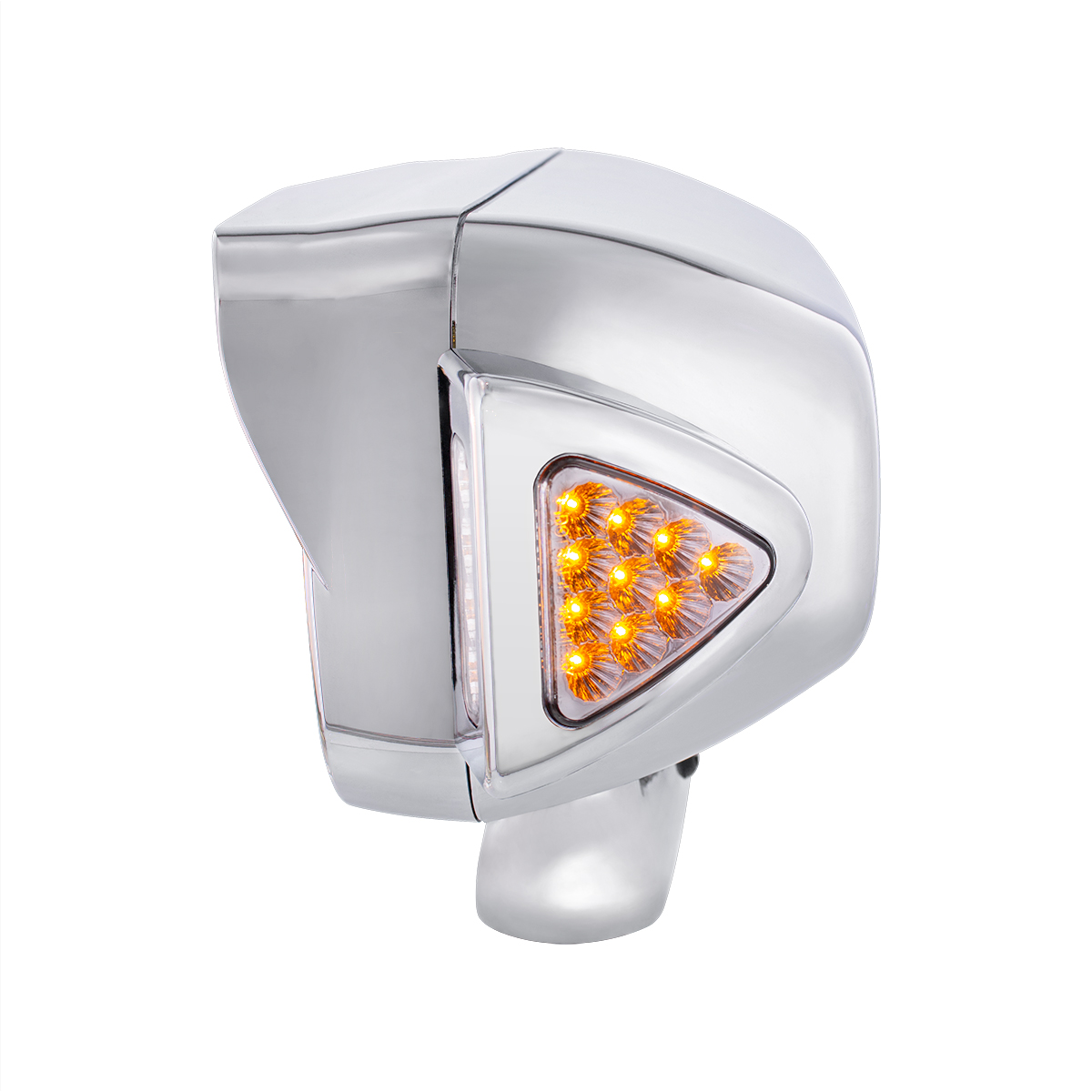 10 High Power LED "Chrome" Projection Headlight Assembly W/Mounting Arm & Turn Signal Side Pod - Driver Side - Thumbnail 5