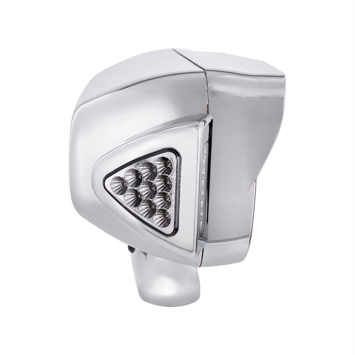 10 High Power LED "Blackout" Projection Headlight Assembly W/Mounting Arm & Turn Signal Side Pod - Passenger Side - Thumbnail 6