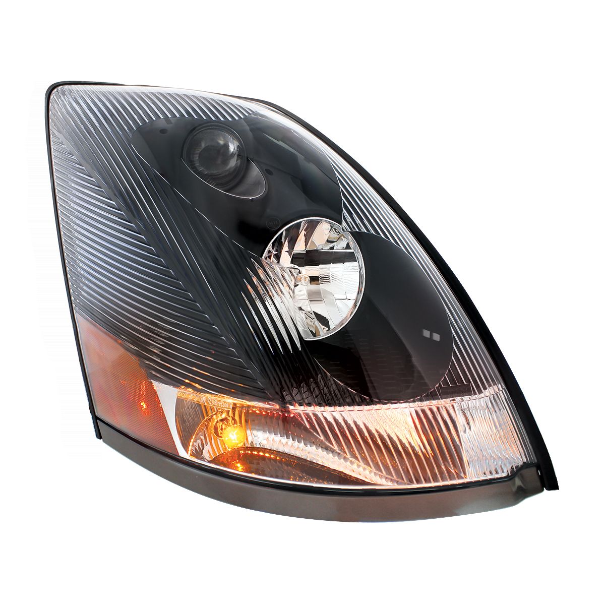 Blackout Headlight For 2003-2017 Volvo VN - Passenger - Competition Series