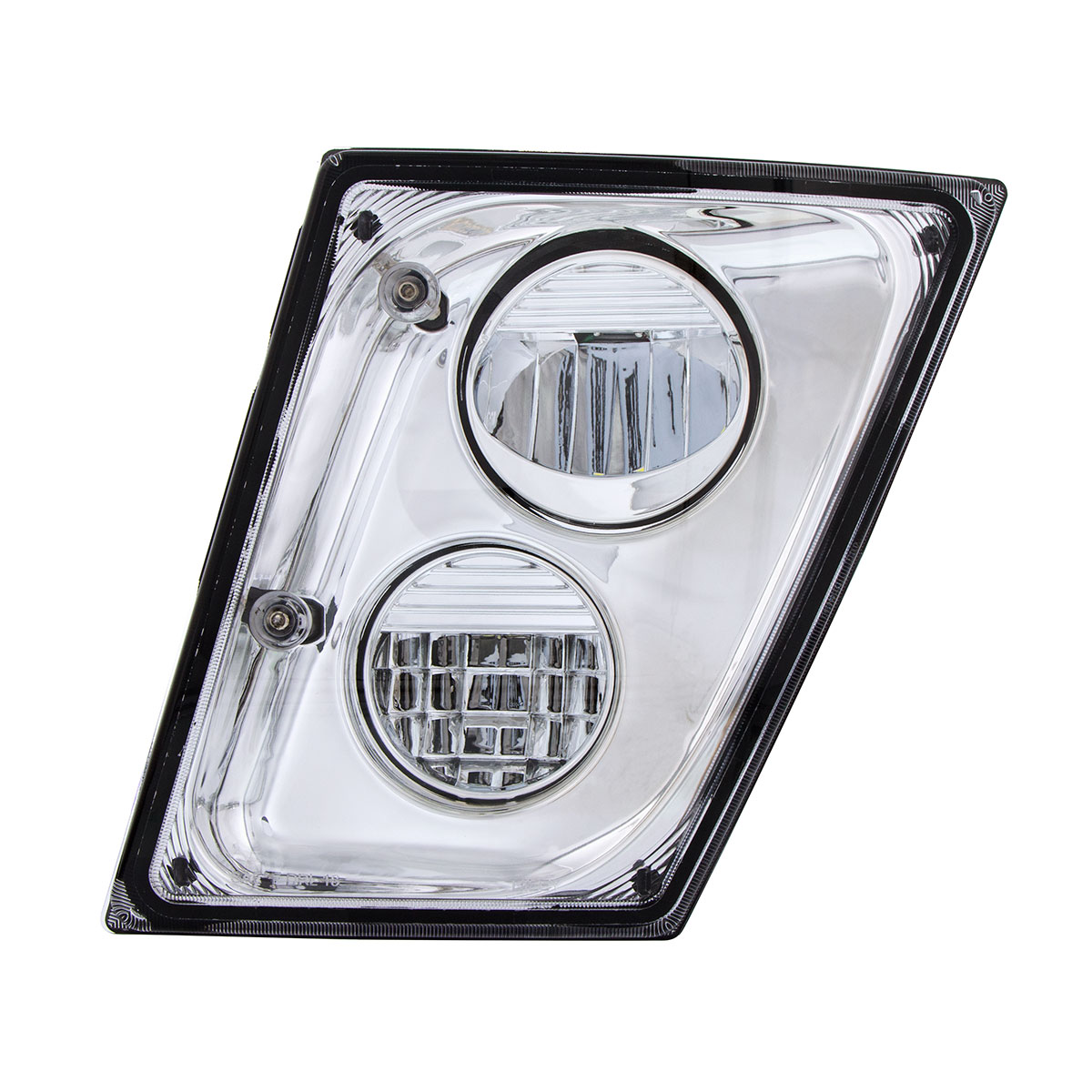 2 High Power LED Chrome Driving Light & Fog Light For 2003-2017 Volvo VNL - Driver/Left - Thumbnail 2