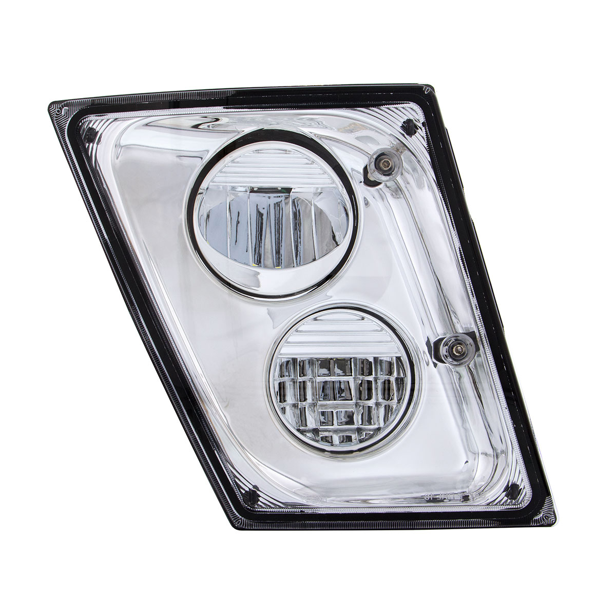 2 High Power LED Chrome Driving Light & Fog Light For 2003-2017 Volvo VNL - Passenger/Right - Thumbnail 2