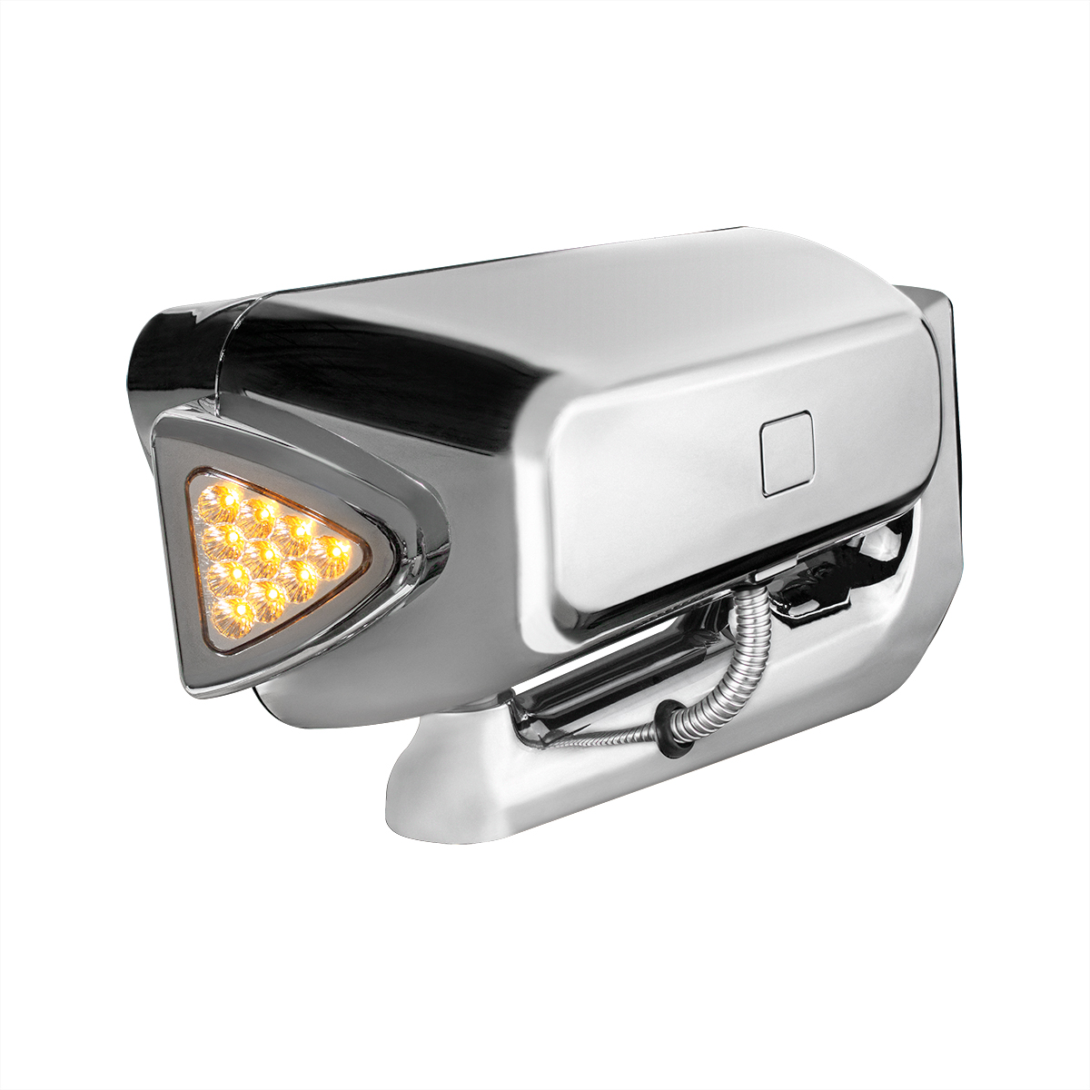 High Power LED Black Projection Headlight Assembly With Mounting Arm & Turn Signal - Driver - Thumbnail 5