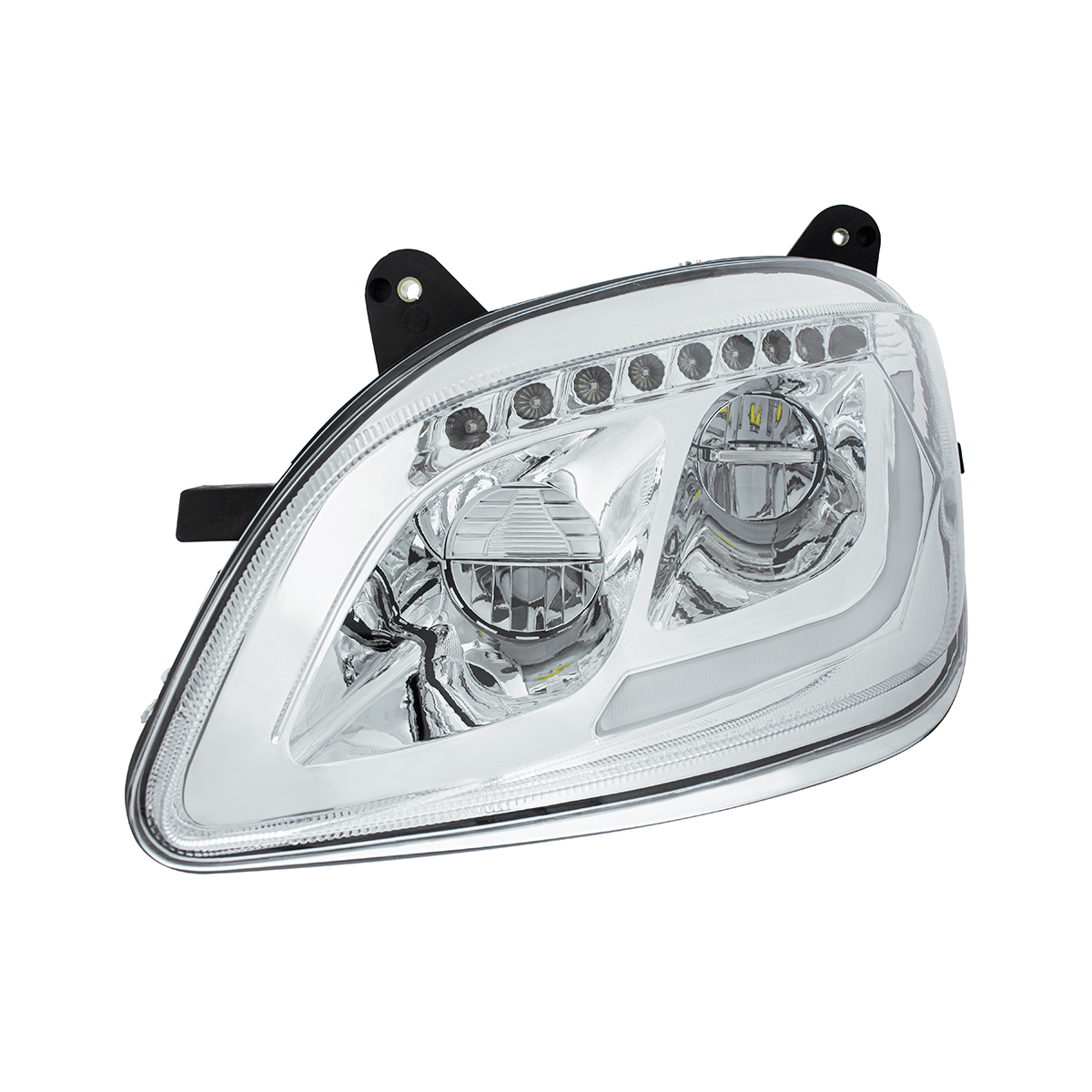 Chrome LED Headlight W/Sequential LED Turn Signal For Peterbilt 579 (2012-21) & 587 (2010-16) - Driver - Thumbnail 4