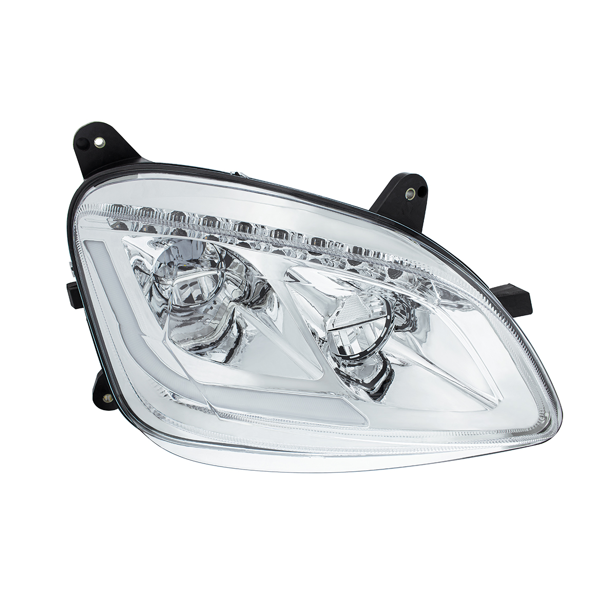 Chrome LED Headlight W/Sequential LED Turn Signal For Peterbilt 579 (2012-21) & 587 (2010-16) - Passenger - Thumbnail 2
