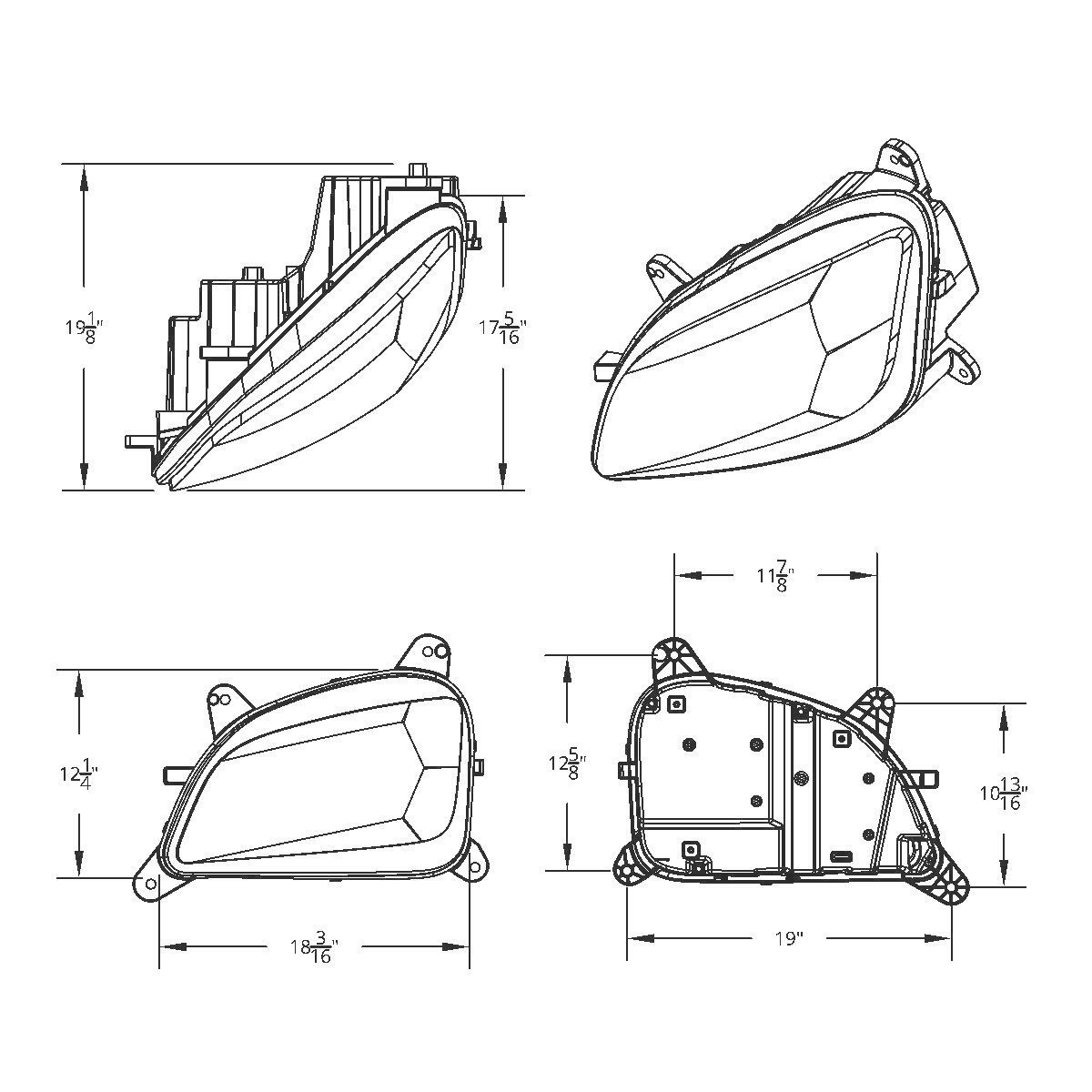 Black LED Headlight W/Sequential LED Turn Signal For Peterbilt 579 (2012-21) & 587 (2010-16) - Driver - Thumbnail 10