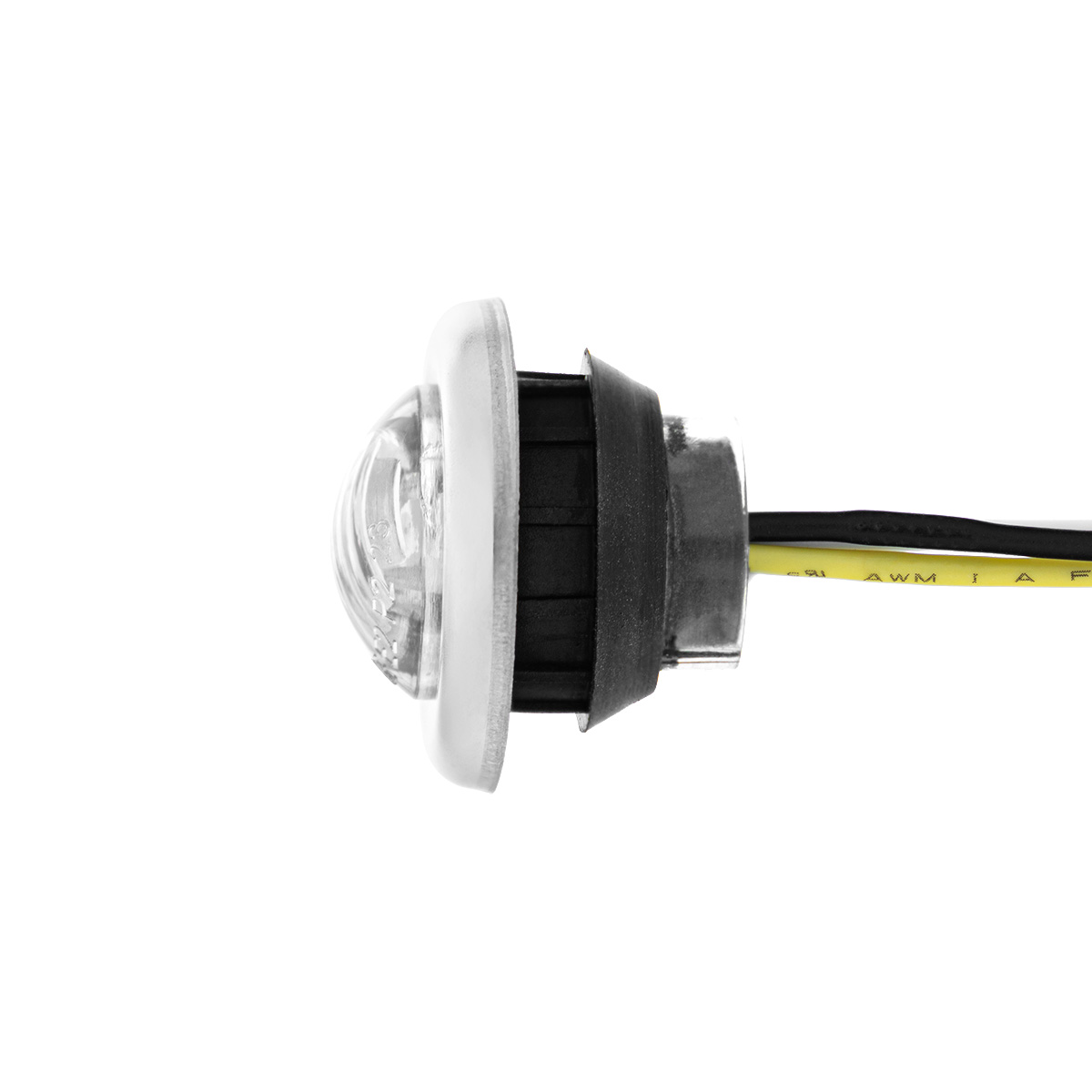 2 LED 3/4" Mini Double Fury Light (Clearance/Marker) - Amber & White LED/Clear Lens - Thumbnail 7