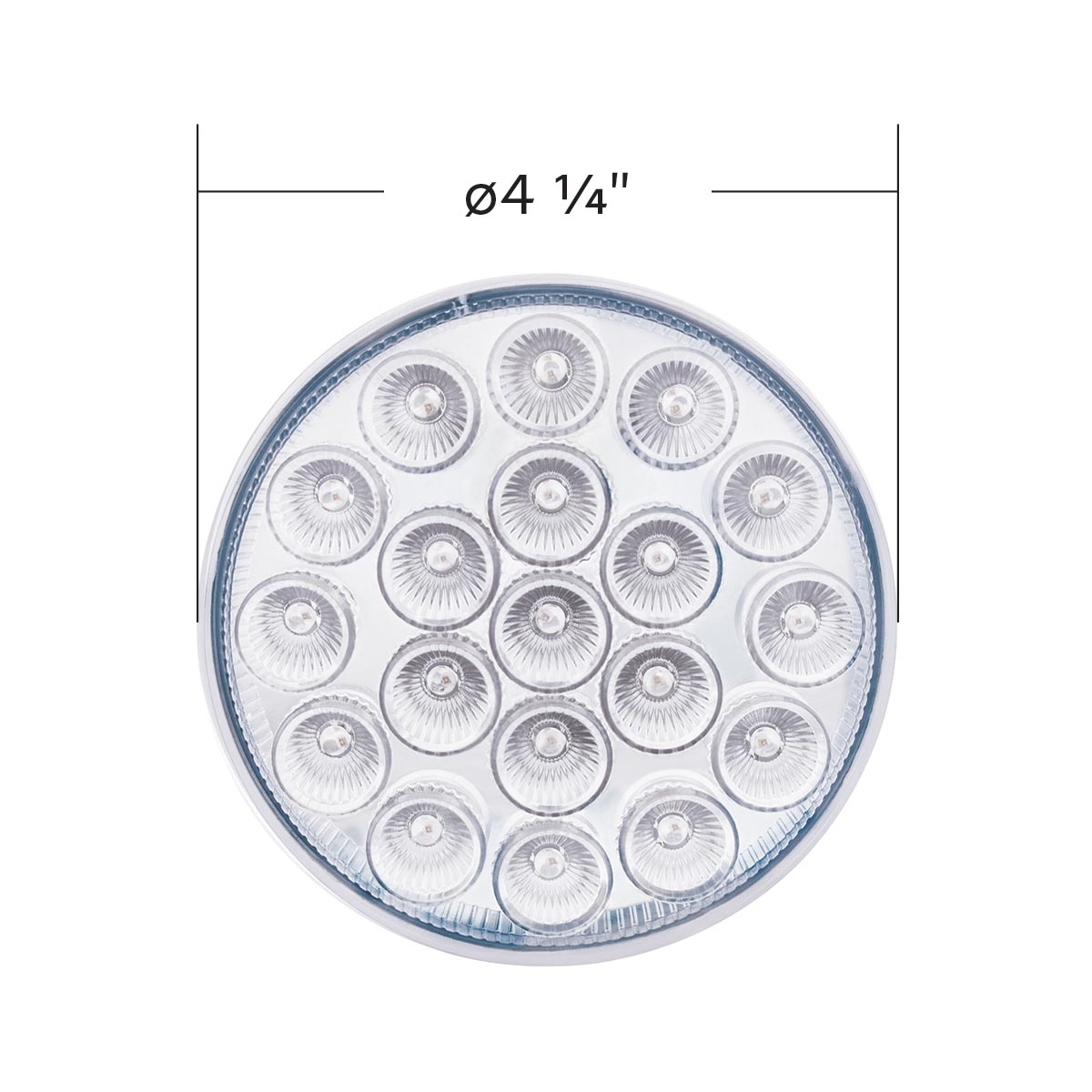 19 LED 4" Round Double Fury Light (Stop & Turn) - Red & Green LED/Clear Lens - Thumbnail 10