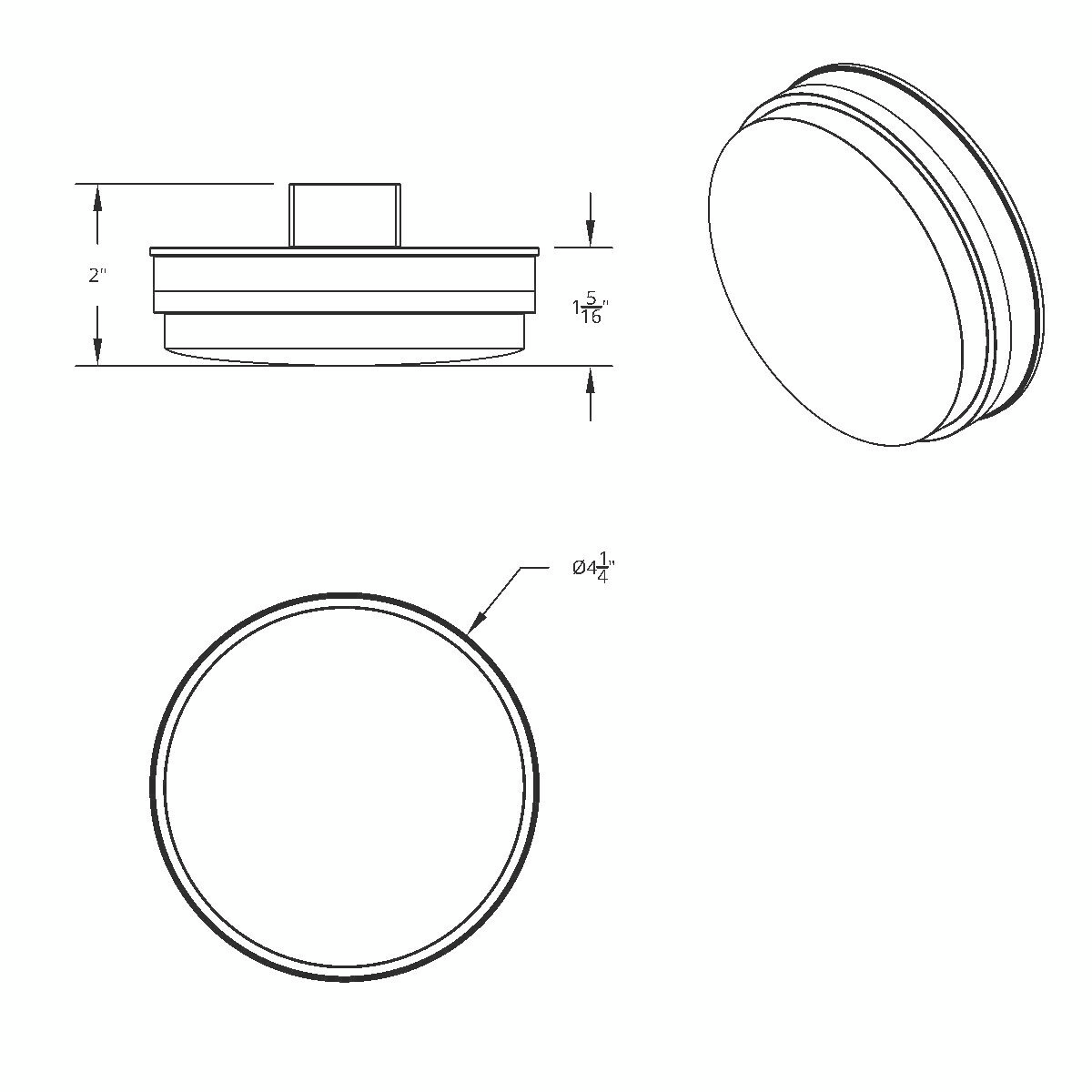 19 LED 4" Round Double Fury Light  (Turn Signal) - Amber & White LED/Clear Lens - Thumbnail 12