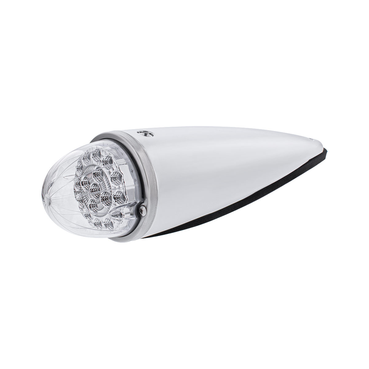 17 LED Watermelon Double Fury Light Torpedo Cab Light - Amber & Blue LED/Clear Lens - Thumbnail 4