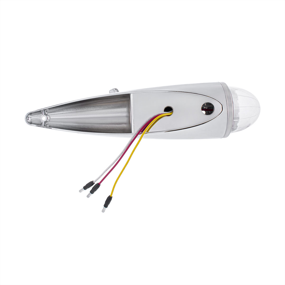 17 LED Watermelon Double Fury Light Torpedo Cab Light - Amber & Blue LED/Clear Lens - Thumbnail 10