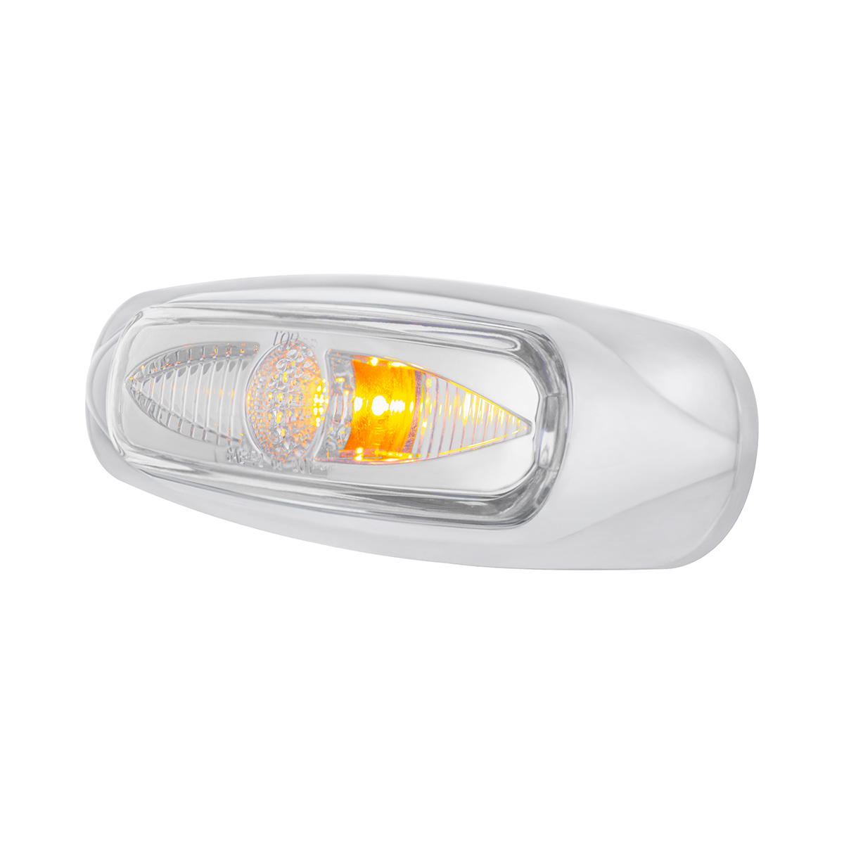 5-3/4" Wide 3 LED ViperEye Light (Clearance/Marker) - Amber LED/Clear Lens - Thumbnail 4