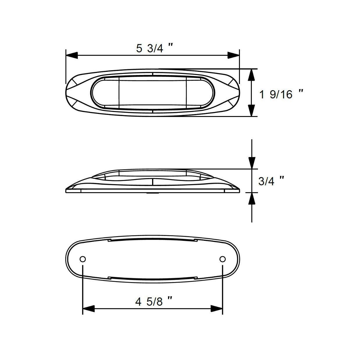 5-3/4" Wide 3 LED ViperEye Light (Clearance/Marker) - Amber LED/Clear Lens - Thumbnail 7