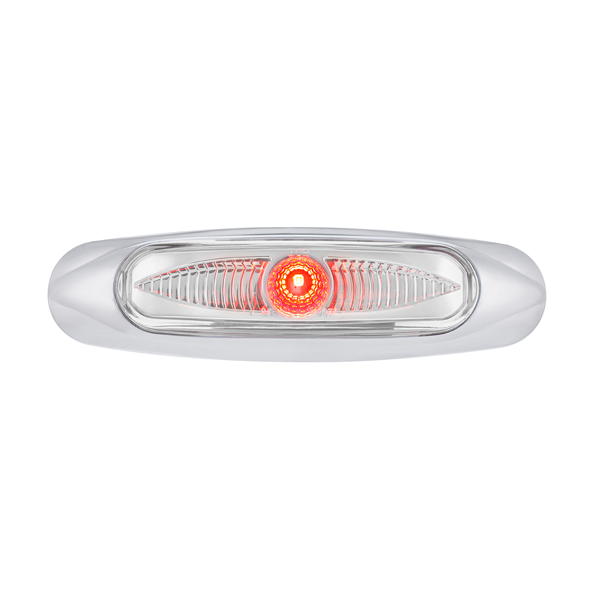 5-3/4" Wide 3 LED ViperEye Light (Clearance/Marker) - Red LED/Clear Lens - Thumbnail 2