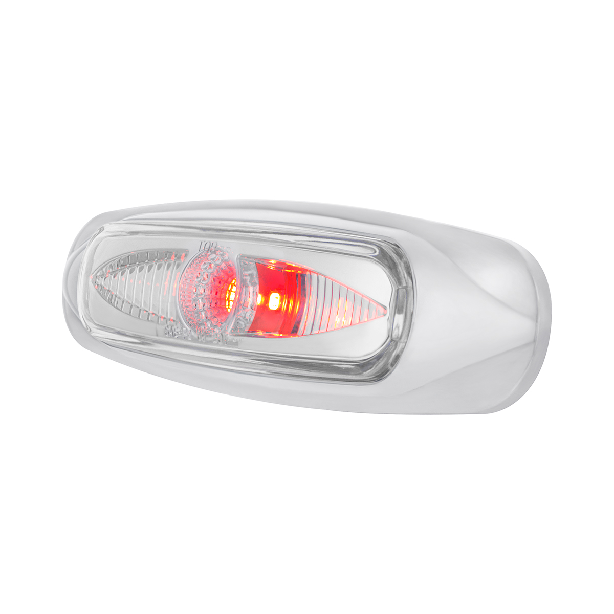 5-3/4" Wide 3 LED ViperEye Light (Clearance/Marker) - Red LED/Clear Lens - Thumbnail 4