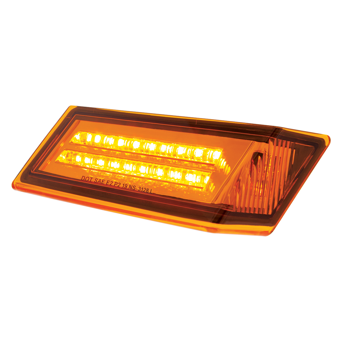 35 LED Sequential Turn Signal Light For 2018-2025 Freightliner Cascadia - Passenger - Amber LED/Amber Lens - Thumbnail 3