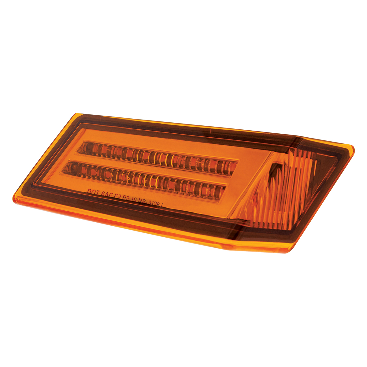 35 LED Sequential Turn Signal Light For 2018-2025 Freightliner Cascadia - Passenger - Amber LED/Amber Lens - Thumbnail 4