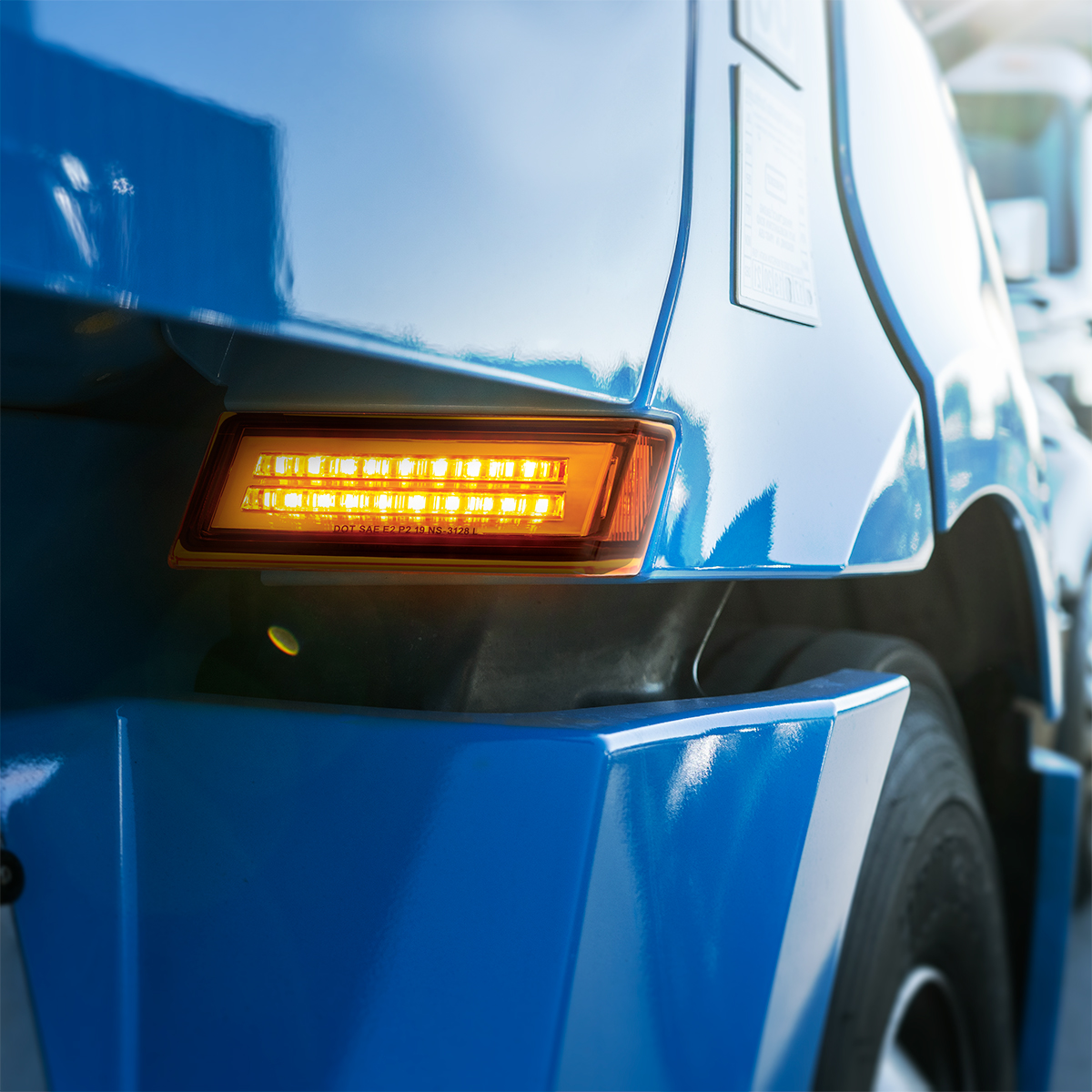 35 LED Sequential Turn Signal Light For 2018-2025 Freightliner Cascadia - Passenger - Amber LED/Amber Lens - Thumbnail 9