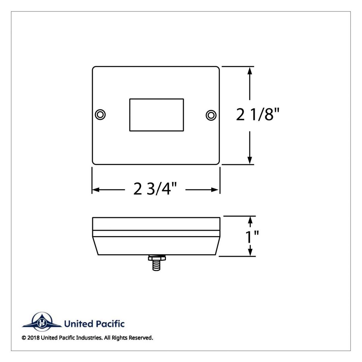 Rectangular Light (Clearance/Marker) With Reflex Lens & Black Base - Amber Lens - Thumbnail 3