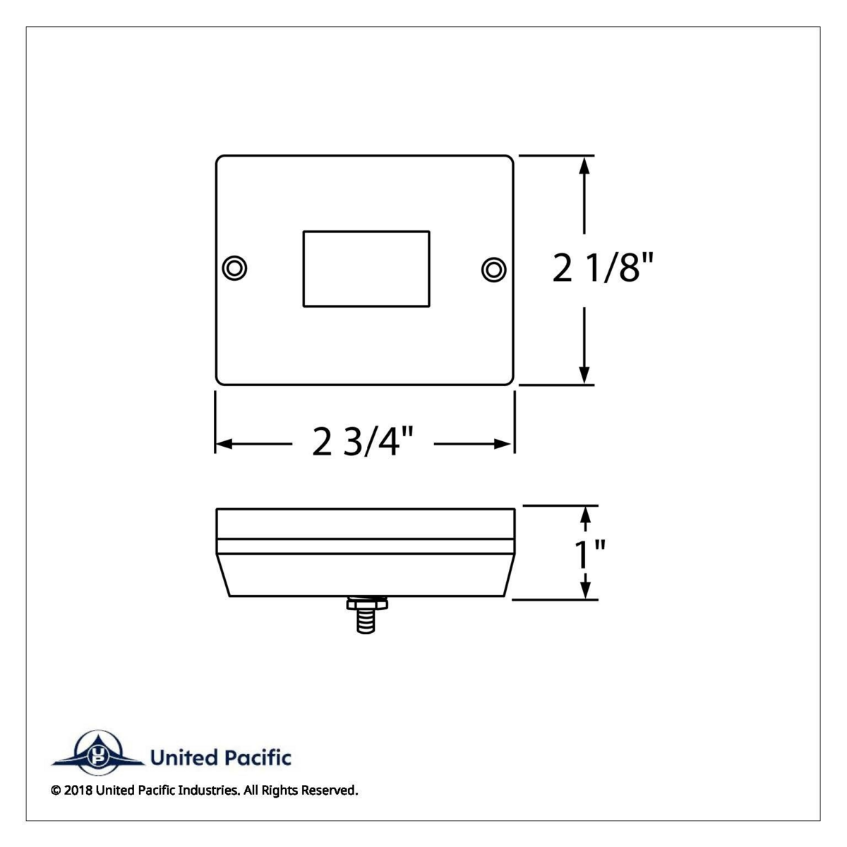 Rectangular Light (Clearance/Marker) With Reflex Lens & Black Base - Amber Lens - Thumbnail 4