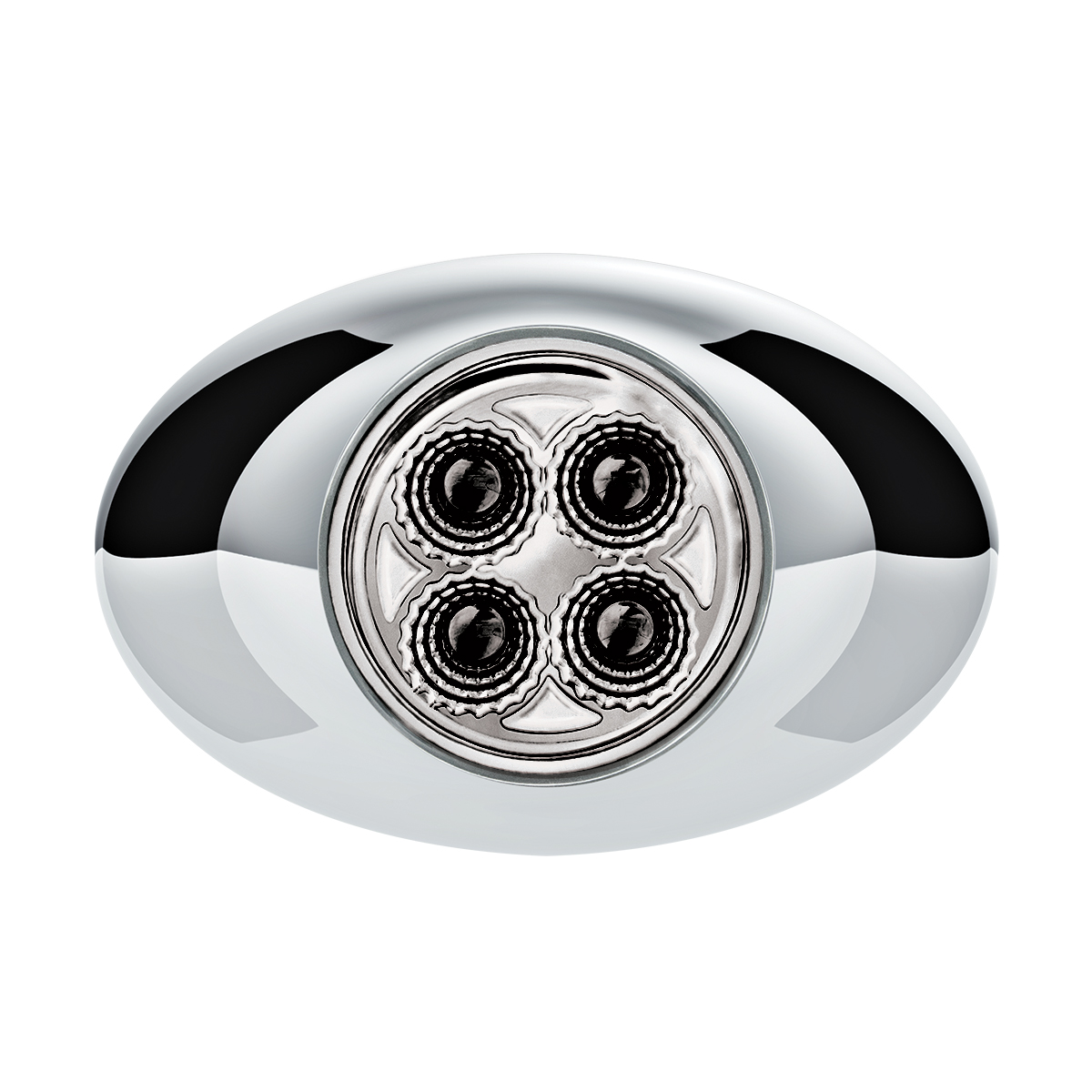 4 LED Double Fury Light (Clearance/Marker)-Amber & Blue LED/Clear Lens - Thumbnail 4