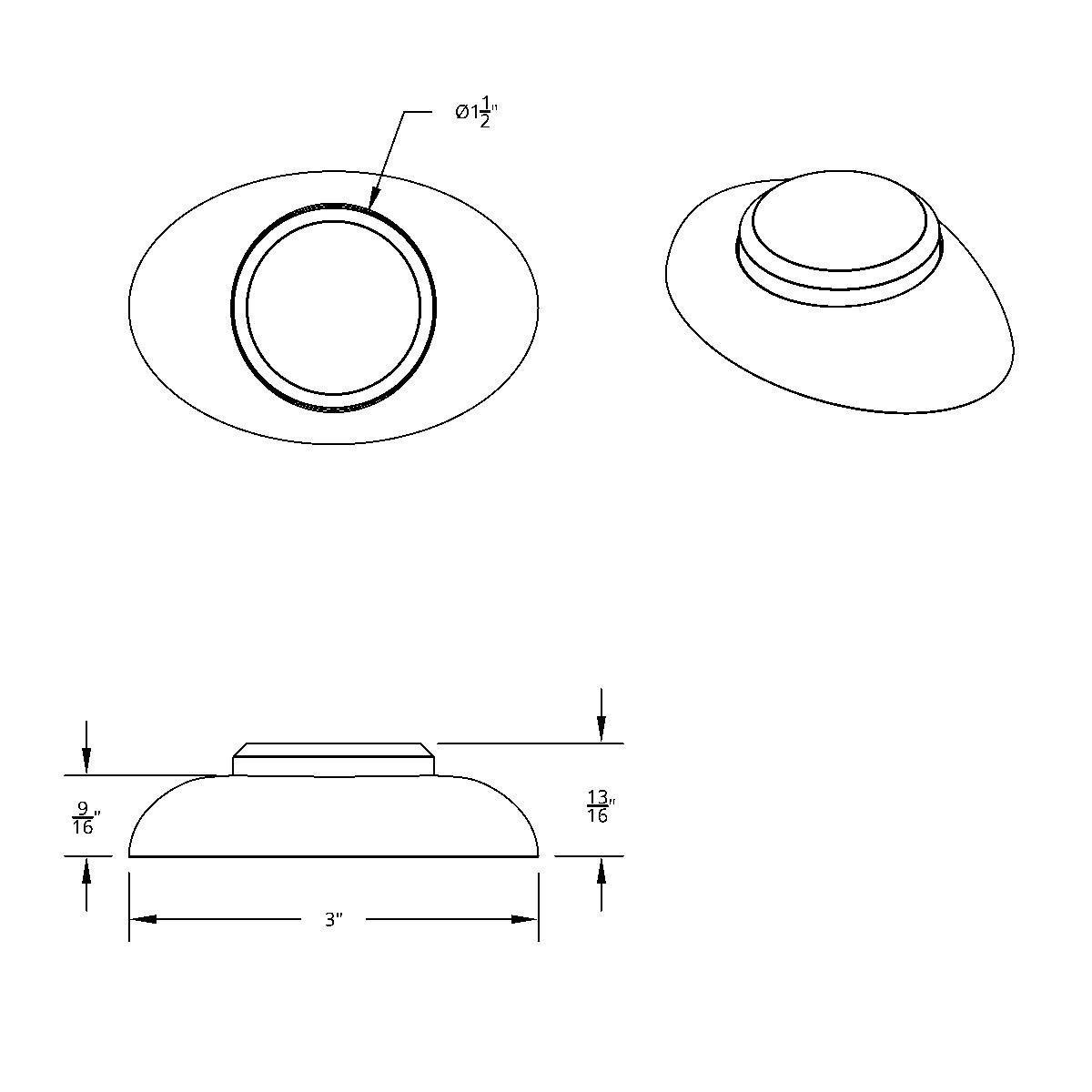 4 LED Double Fury Light (Clearance/Marker)-Amber & White/Clear Lens - Thumbnail 11