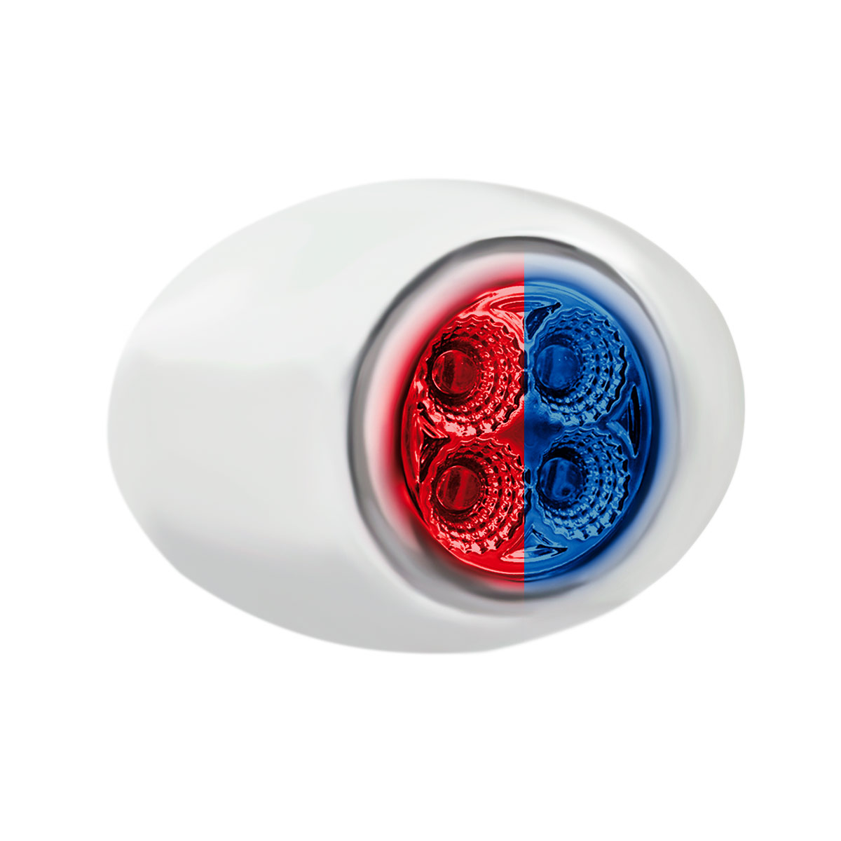 4 LED Double Fury Light (Clearance/Marker)-Red & Blue/Clear Lens - Thumbnail 5
