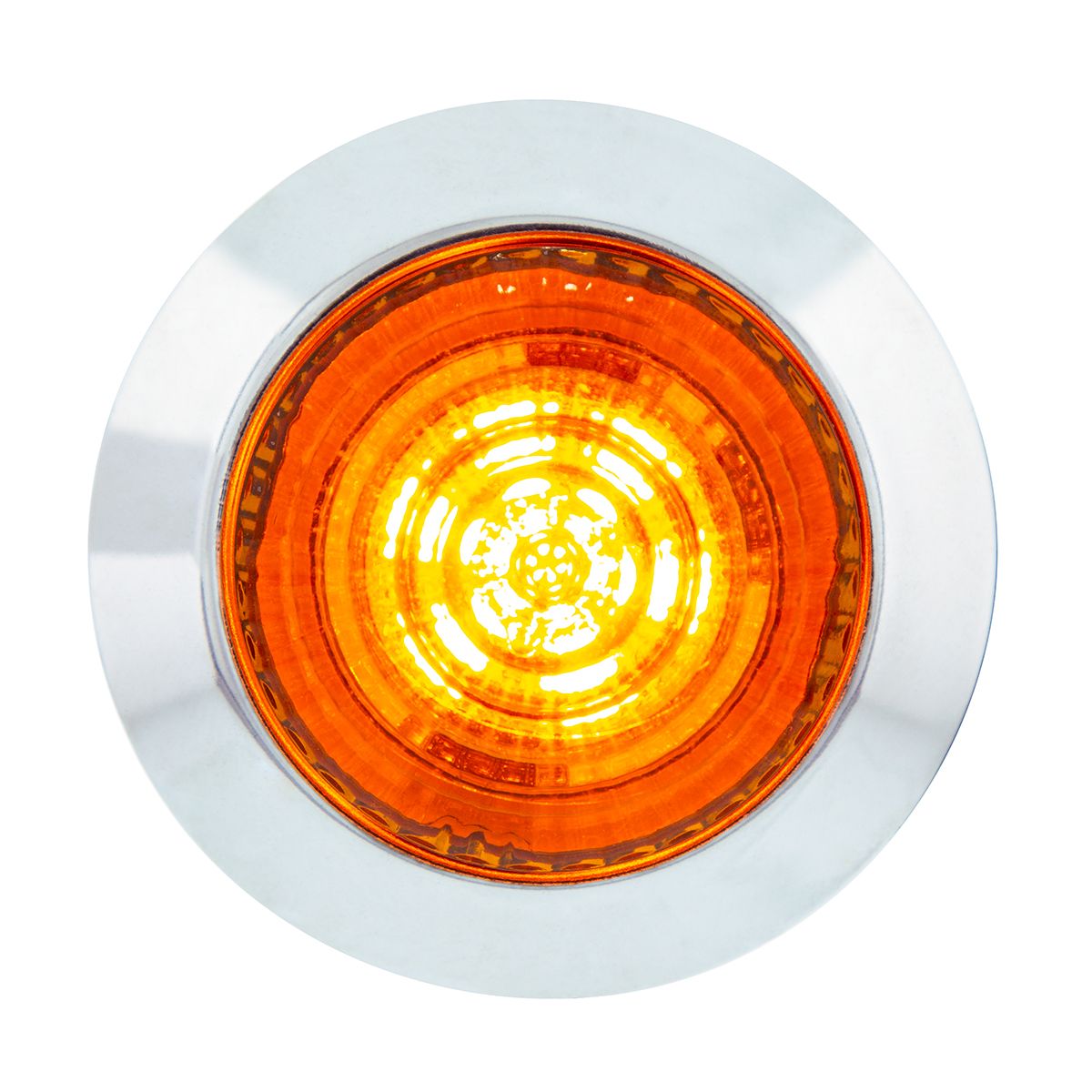 6 LED 1-1/4" Dual Function Light (Clearance/Marker)-Amber LED/Amber Lens