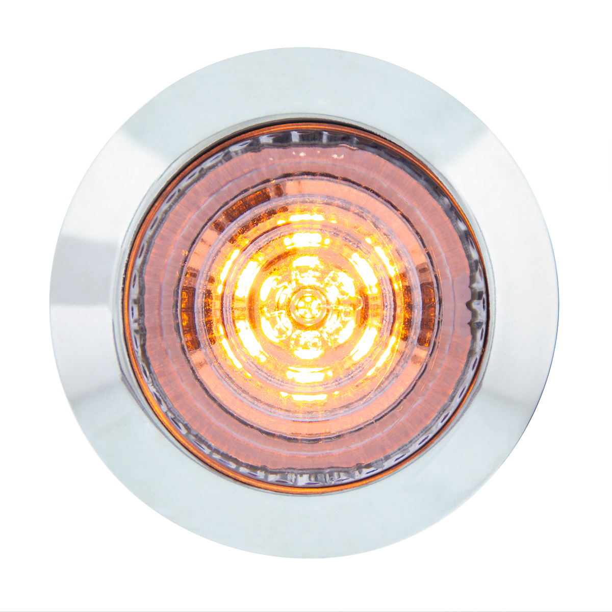 6 LED 1-1/4" Dual Function Light (Clearance/Marker)-Amber LED/Clear Lens - Thumbnail 7