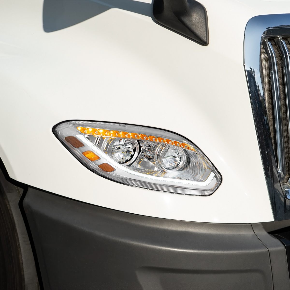 Chrome 86 LED Headlight For 2018-2025 International LT- Passenger - Thumbnail 7