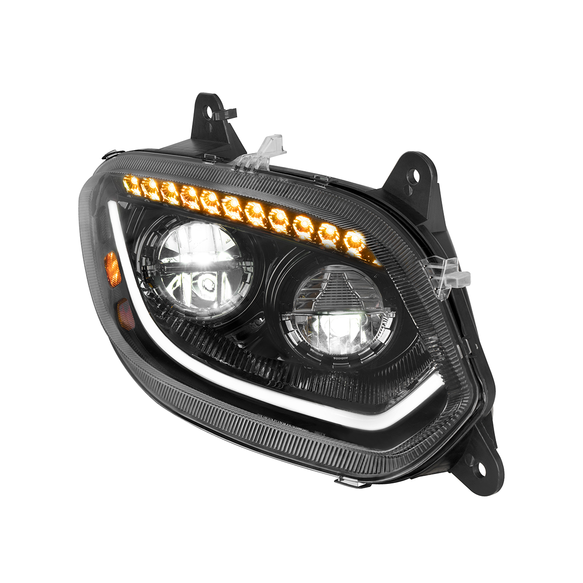 Black LED 86 Headlight For 2018-2025 International LT Truck - Passenger - Thumbnail 4