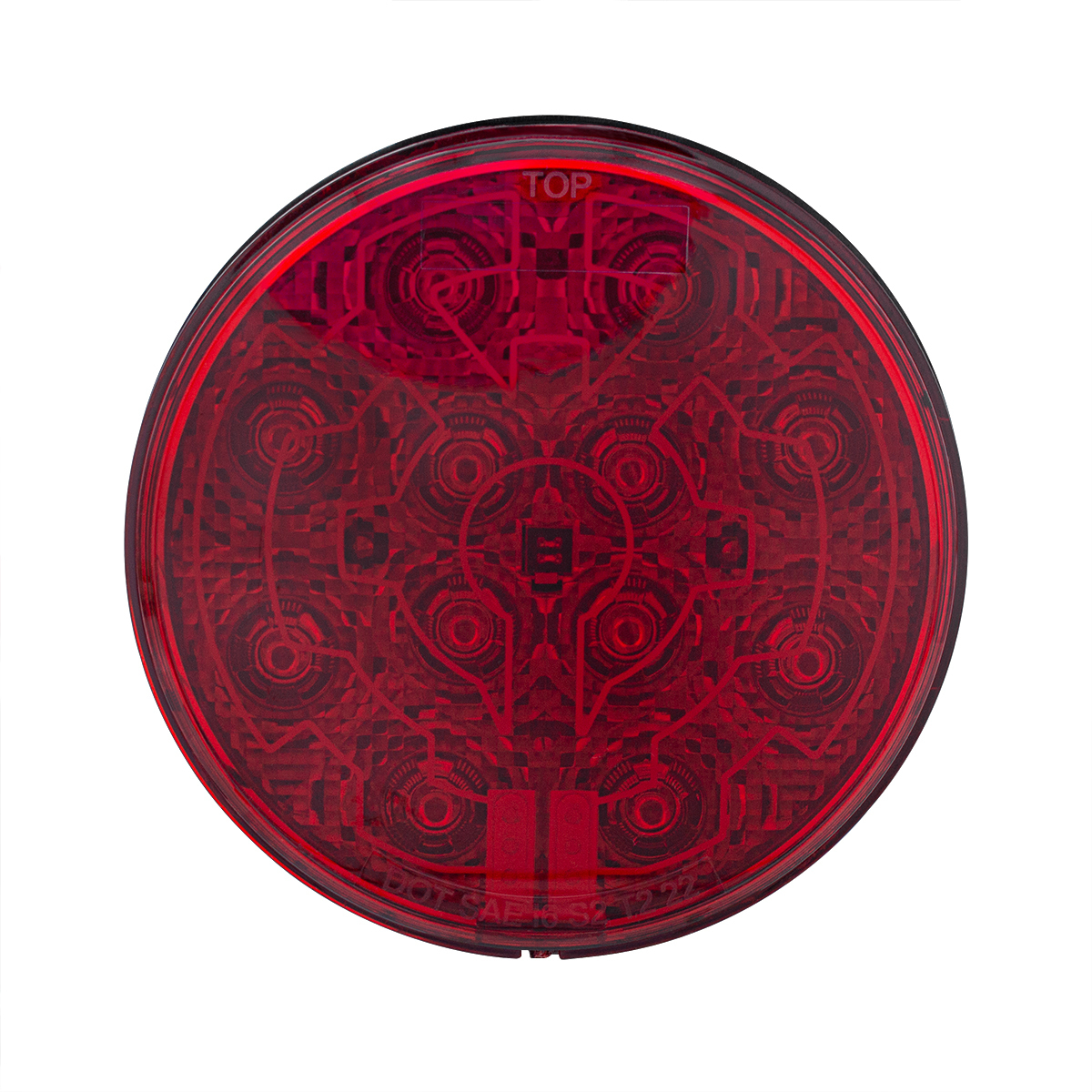 12 LED 4" Round Light (Stop, Turn & Tail) With Heated Lens - Red LED/Red Lens - Thumbnail 8