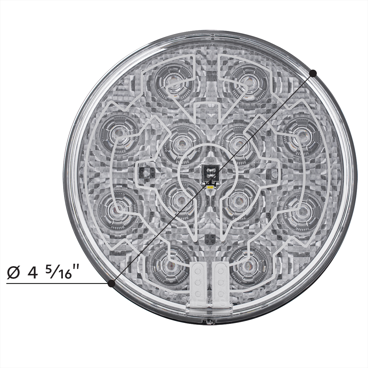 12 LED 4" Round Light (Stop, Turn & Tail) With Heated Lens - Red LED/Clear Lens - Thumbnail 6