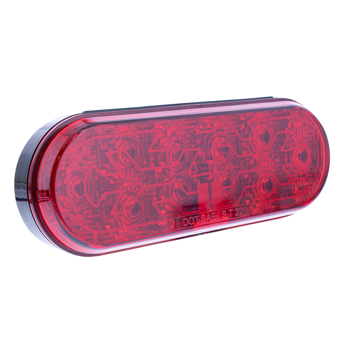 10 LED 6" Oval Light (Stop, Turn & Tail) With Heated Lens - Red LED/Red Lens - Thumbnail 4