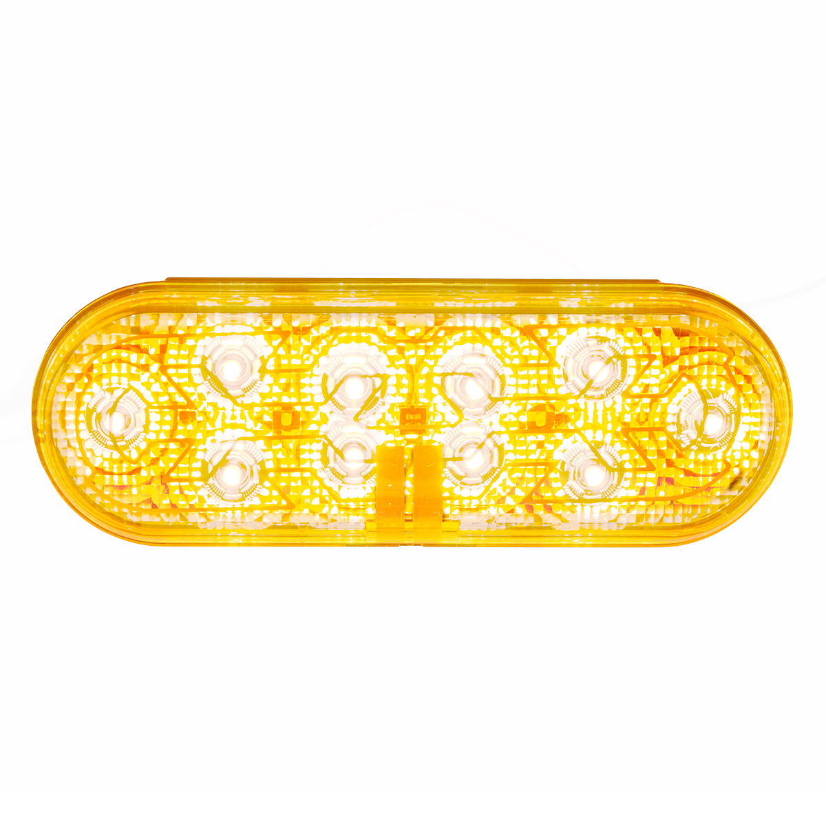 10 LED 6" Oval Light (Turn Signal) With Heated Lens - Amber LED/Amber Lens - Thumbnail 8