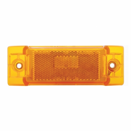 Rectangular Light (Clearance/Marker) With Reflex Lens - Amber Lens