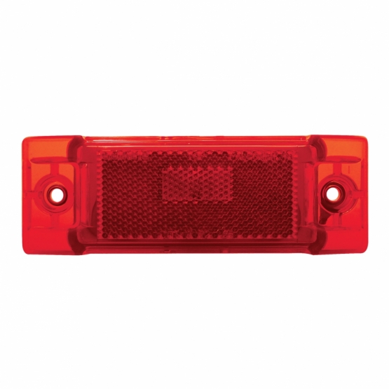 Rectangular Light (Clearance/Marker) With Reflex Lens - Red Lens