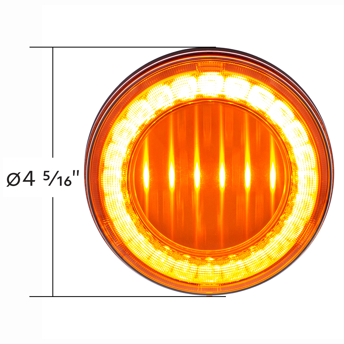 30 LED 4" Round Lumos Light I-Series (Turn Signal) - Amber LED/Amber Lens - Thumbnail 6