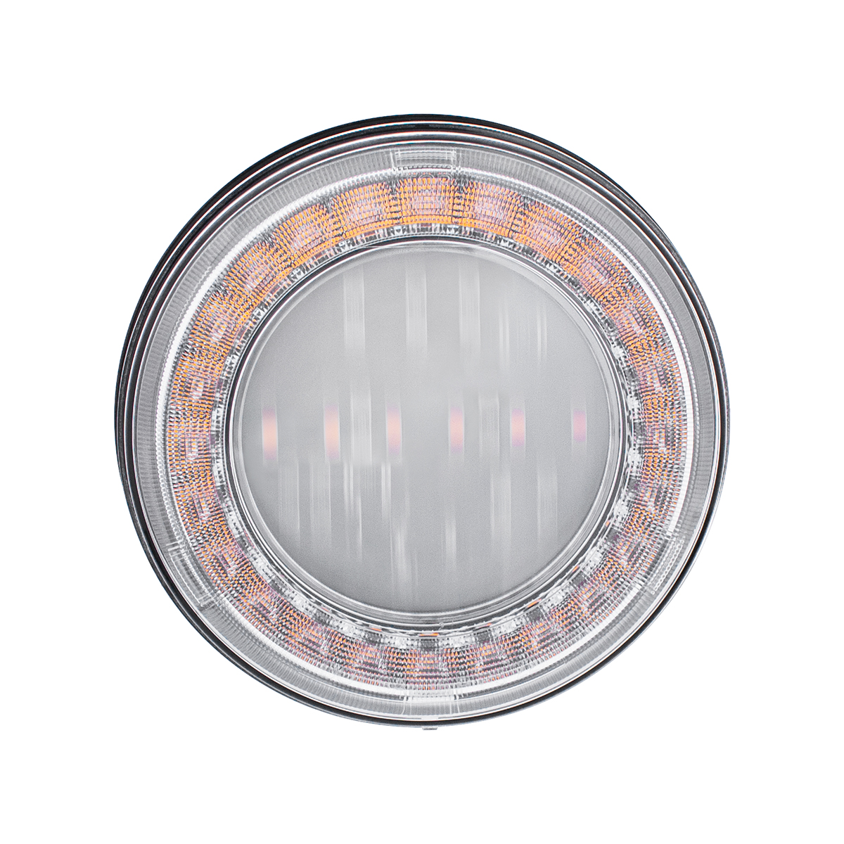 30 LED 4" Round Lumos Light I-Series (Turn Signal) - Amber LED/Clear Lens - Thumbnail 2