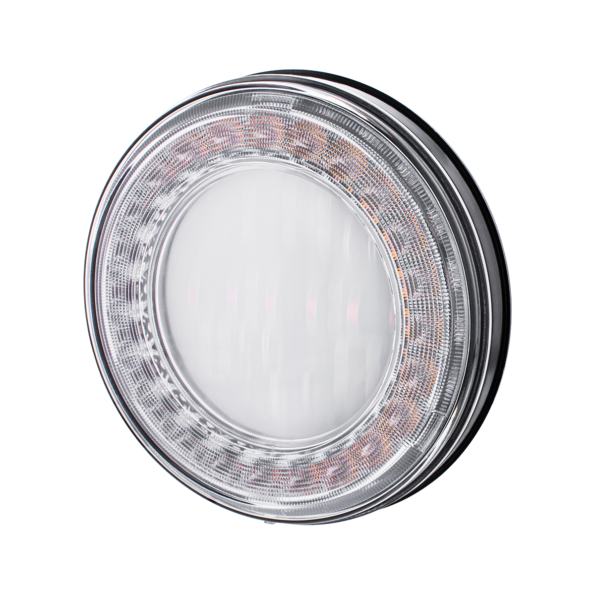 30 LED 4" Round Lumos Light I-Series (Turn Signal) - Amber LED/Clear Lens - Thumbnail 4