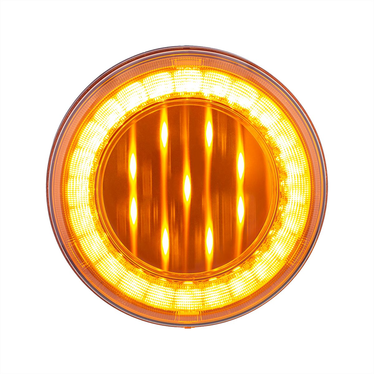 33 LED 4" Round Lumos Light X-Series (Turn Signal) - Amber LED/Amber Lens
