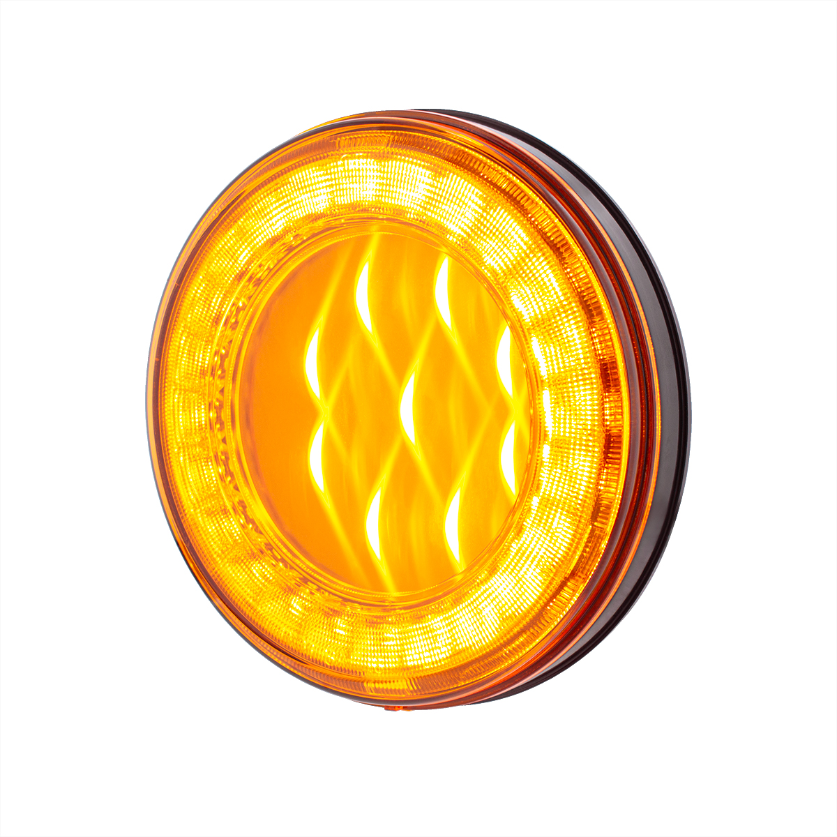 33 LED 4" Round Lumos Light X-Series (Turn Signal) - Amber LED/Amber Lens - Thumbnail 3