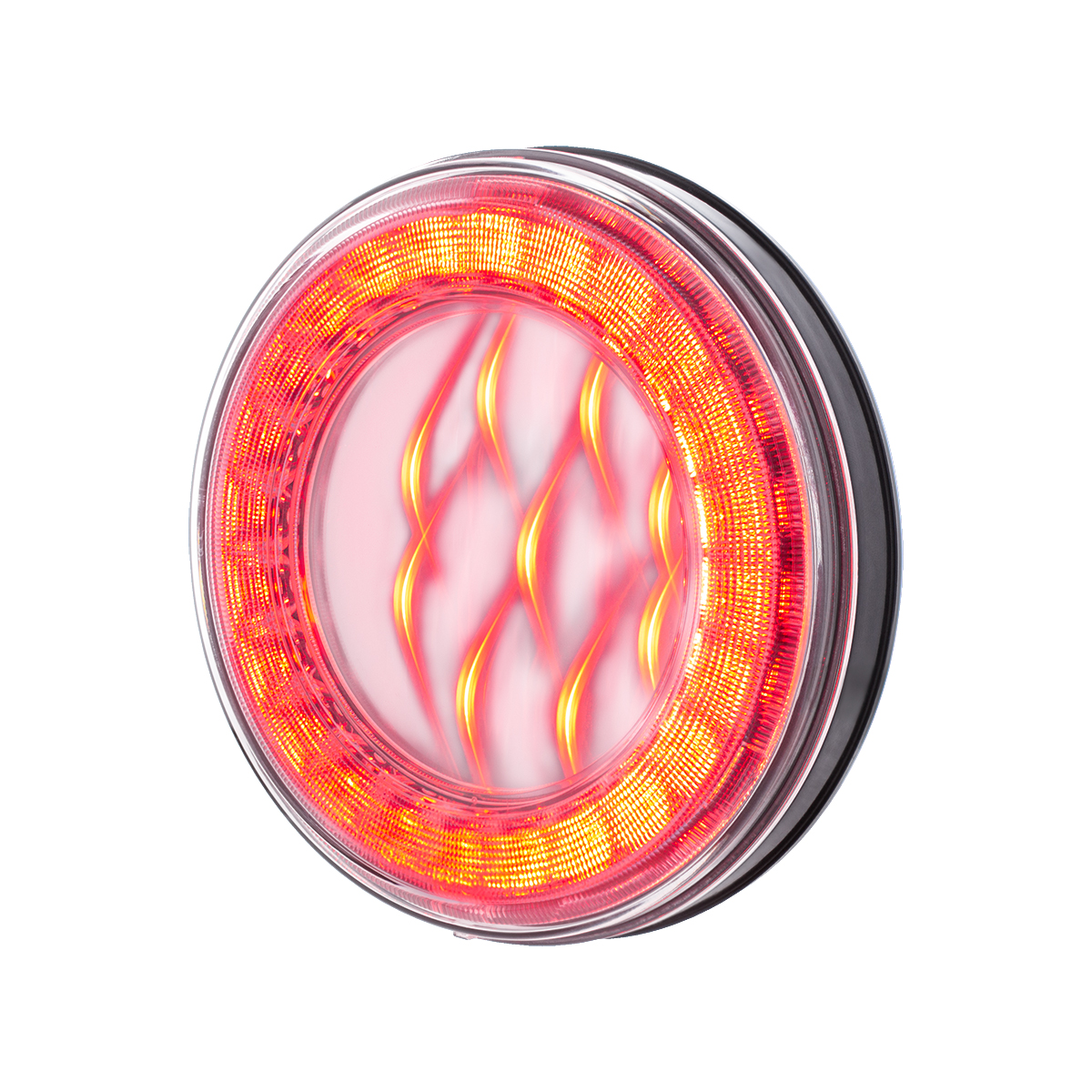 33 LED 4" Round Lumos Light X-Series (Stop, Turn & Tail) - Red LED/Clear Lens - Thumbnail 3