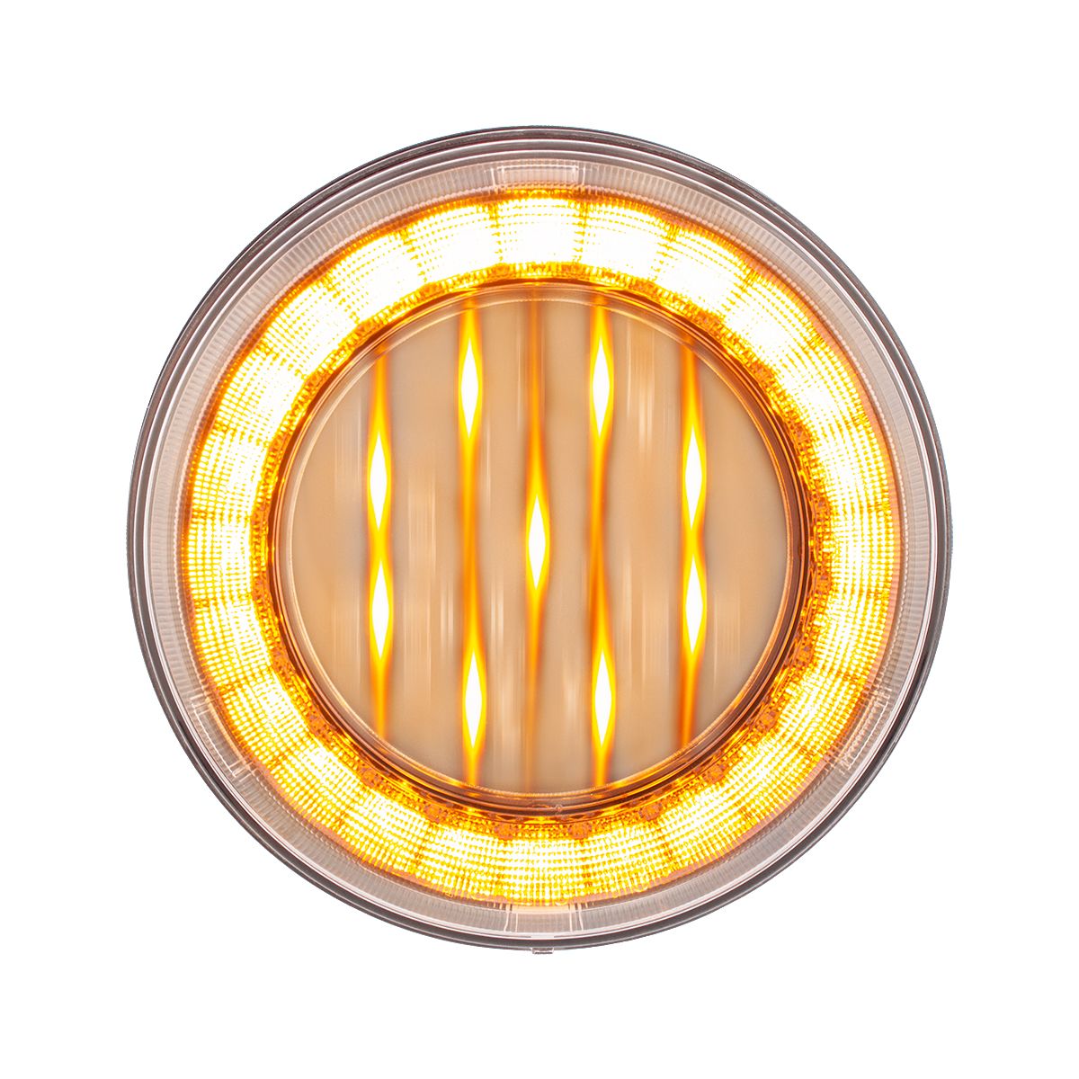 33 LED 4" Round Lumos Light X-Series (Turn Signal) - Amber LED/Clear Lens