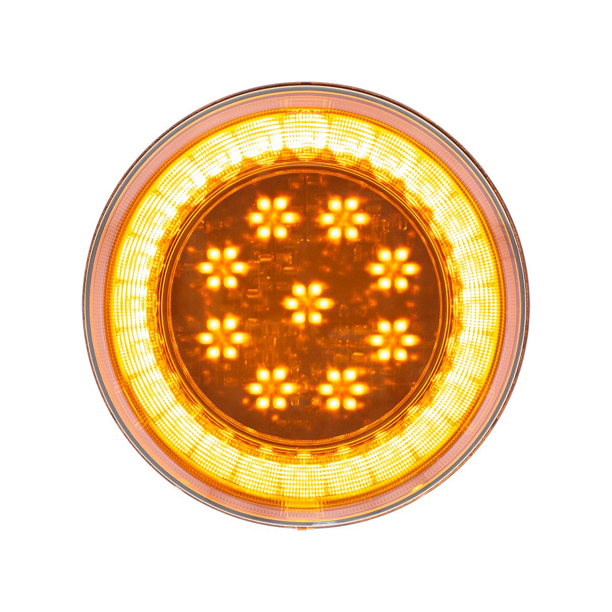 33 LED 4" Round Lumos Light S-Series (Turn Signal) - Amber LED/Clear Lens