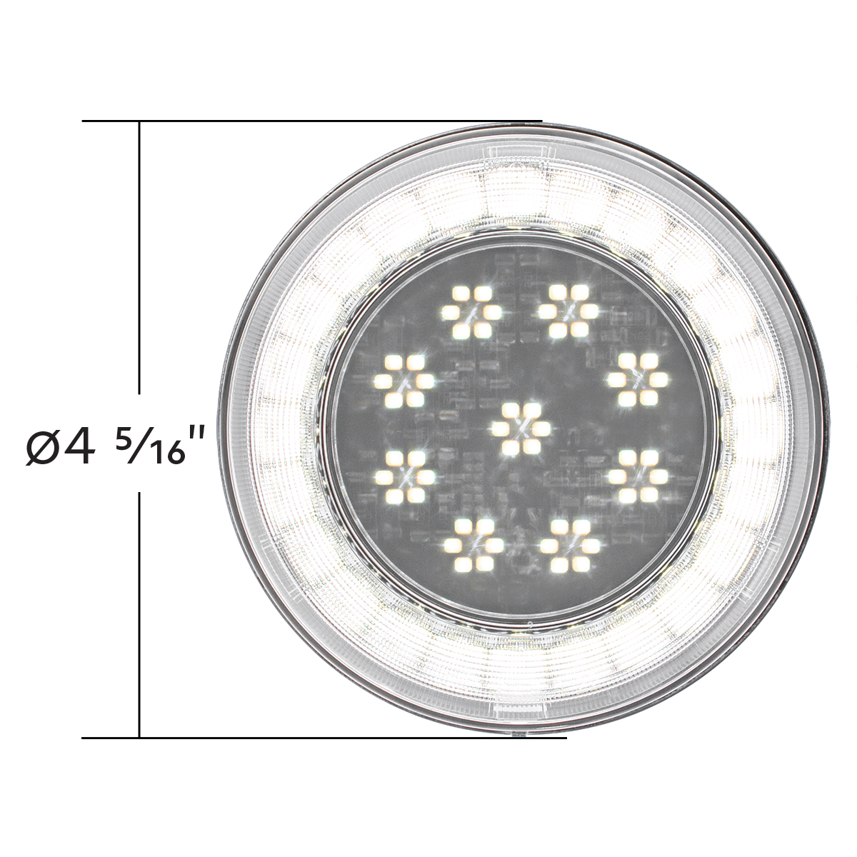 33 LED 4" Round Lumos Light S-Series (Back-Up) - White LED/Clear Lens - Thumbnail 8