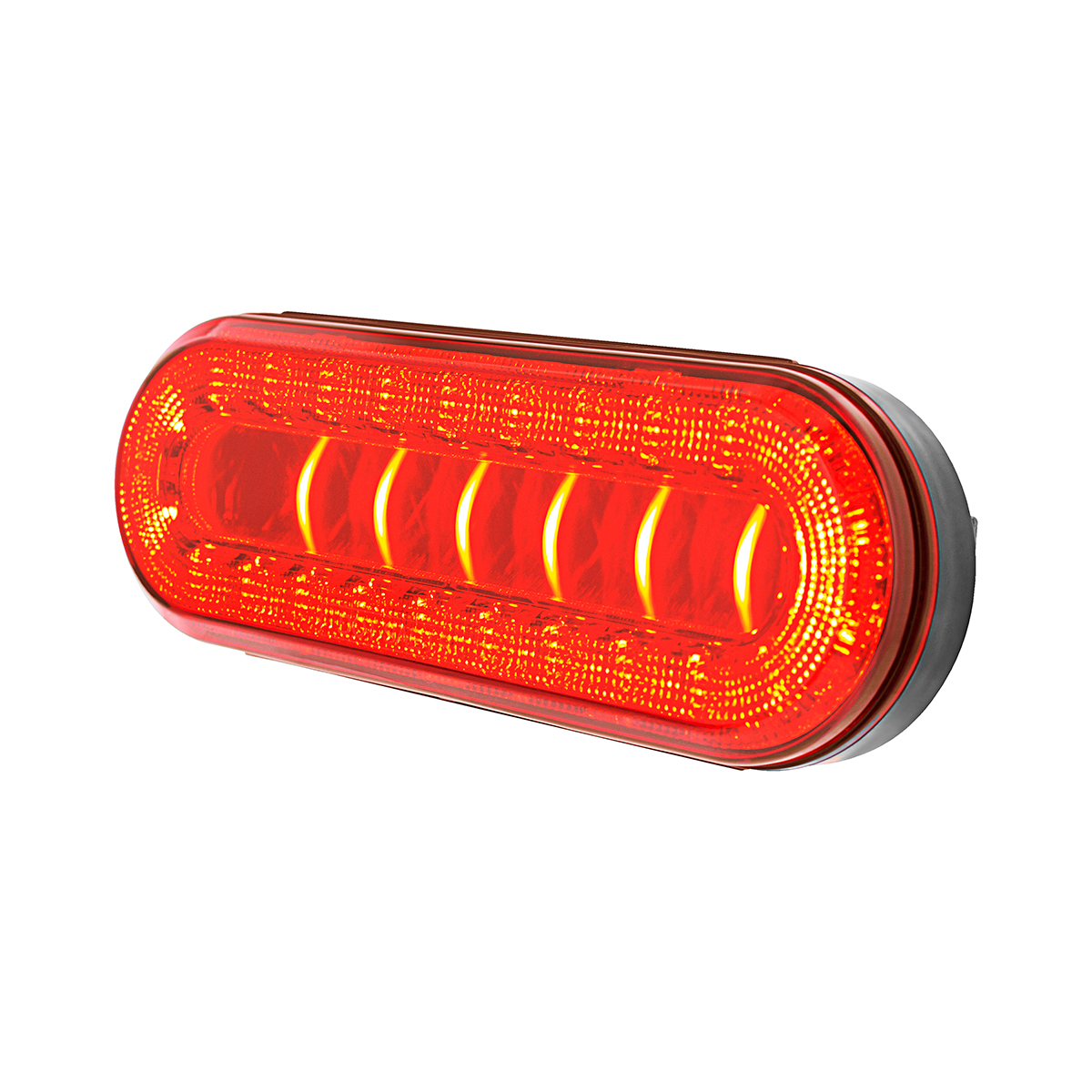 30 LED 6" Oval Lumos Light I-Series (Stop, Turn & Tail) - Red LED/Red Lens - Thumbnail 3