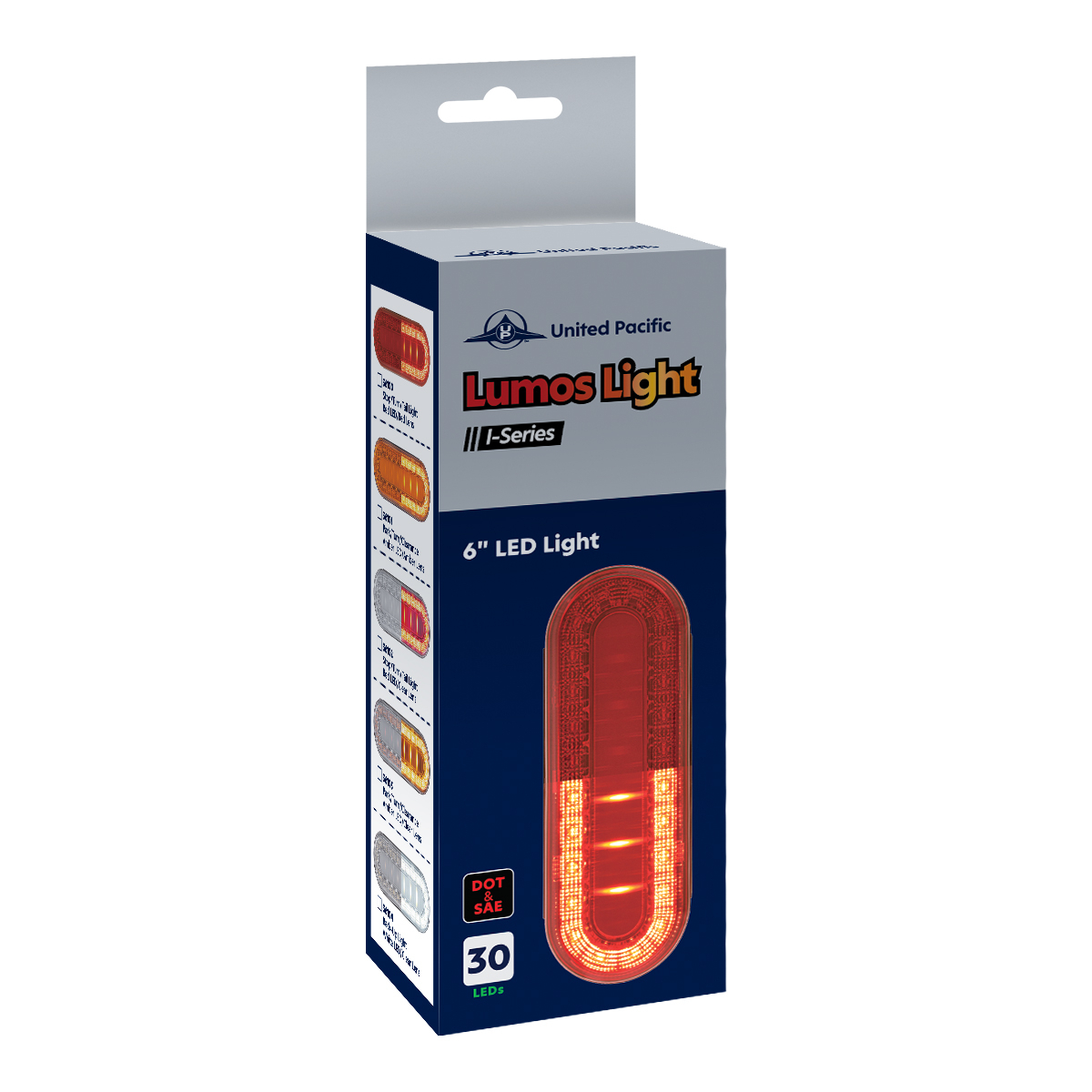 30 LED 6" Oval Lumos Light I-Series (Stop, Turn & Tail) - Red LED/Clear Lens - Thumbnail 8