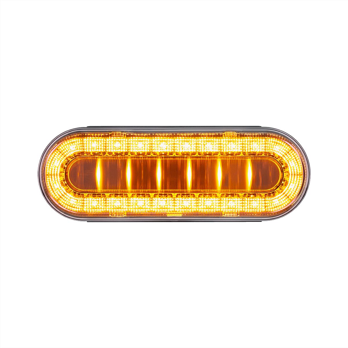 30 LED 6" Oval Lumos Light I-Series (Turn Signal) - Amber LED/Clear Lens