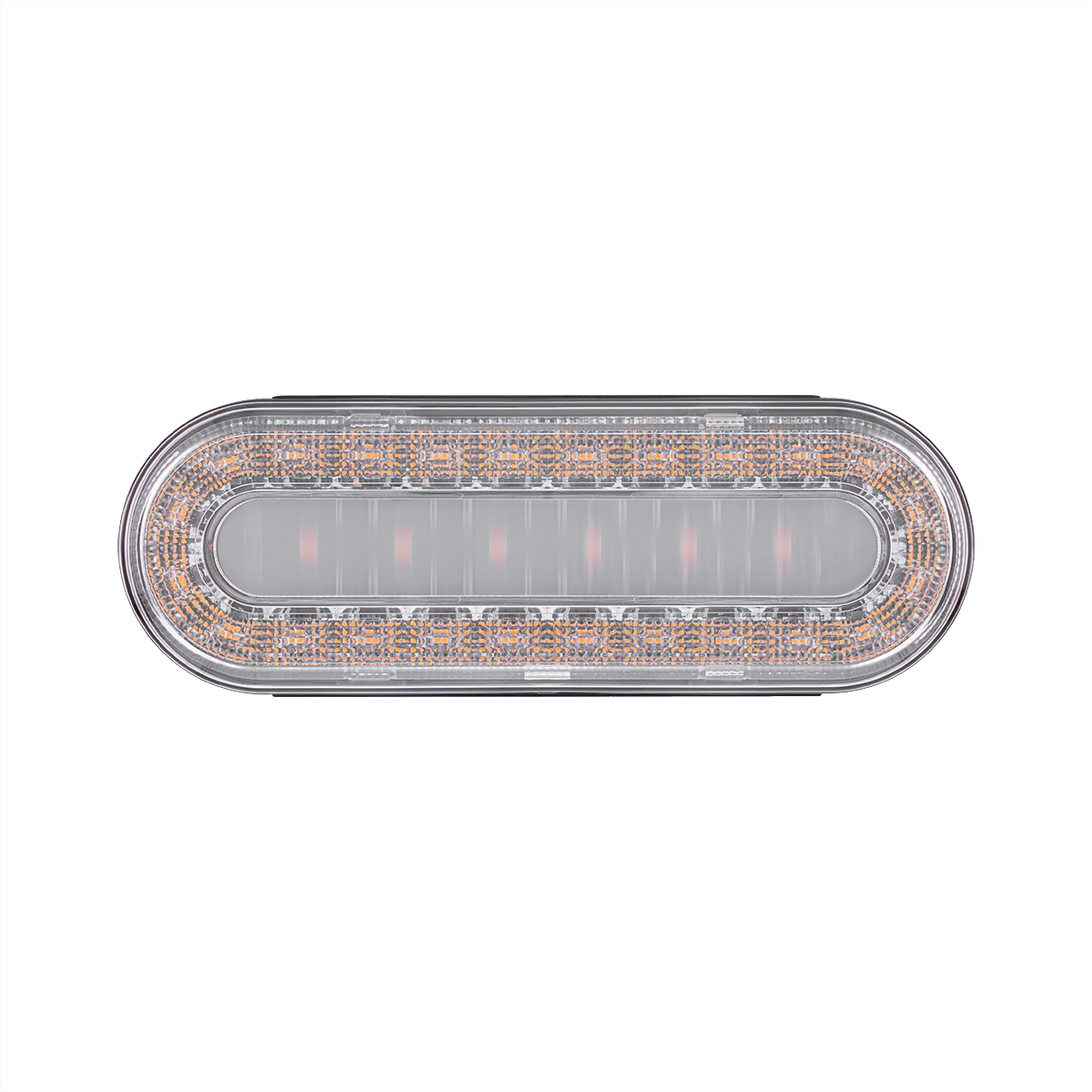 30 LED 6" Oval Lumos Light I-Series (Turn Signal) - Amber LED/Clear Lens - Thumbnail 2