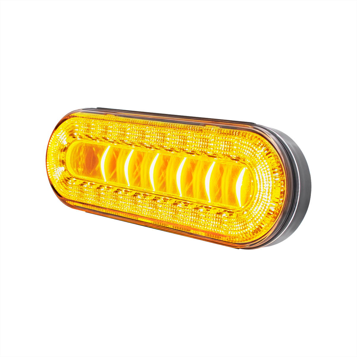 30 LED 6" Oval Lumos Light I-Series (Turn Signal) - Amber LED/Clear Lens - Thumbnail 3